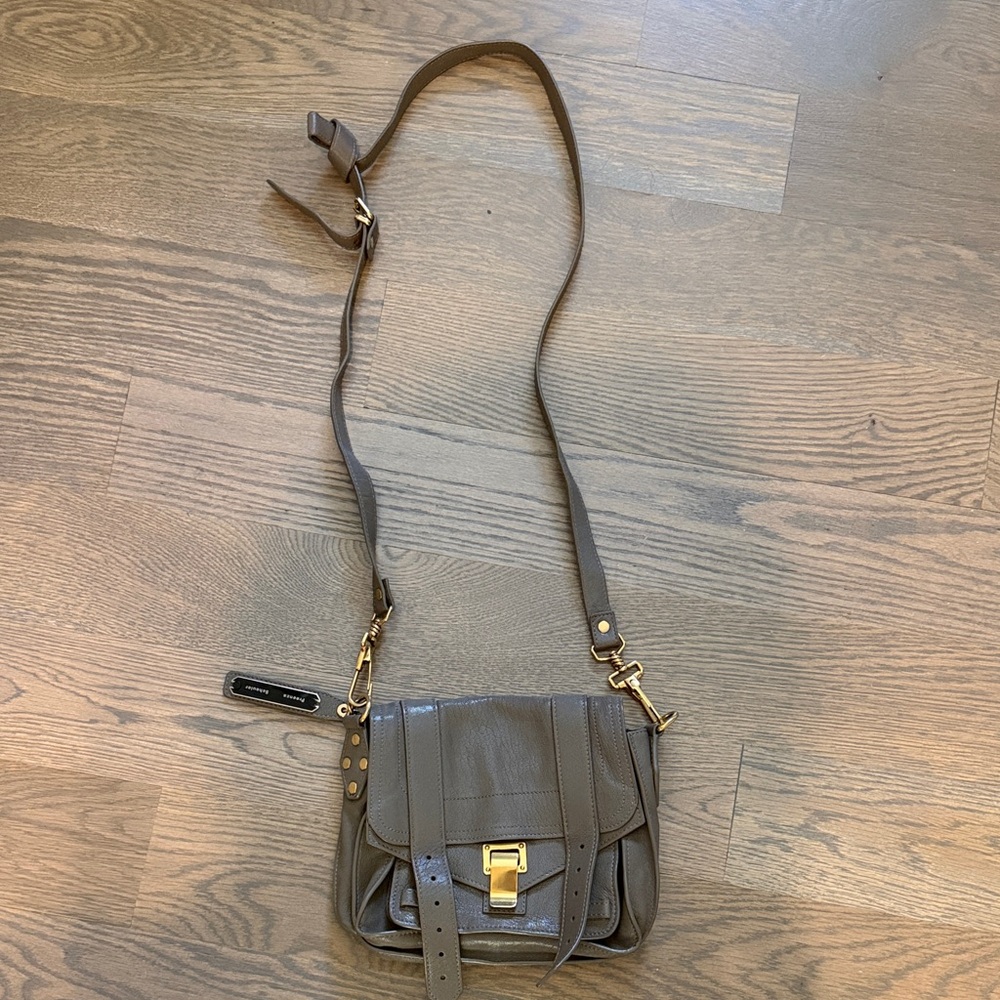 Proenza Schouler Taupe Leather Crossbody Bag